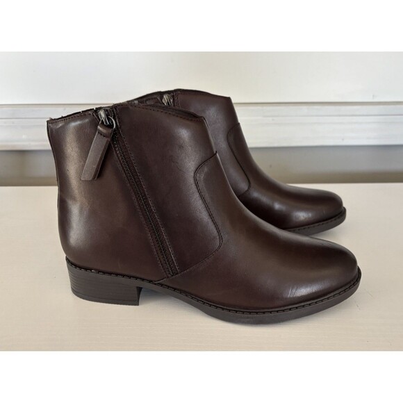 Easy Spirit Women's Brown Vintage Lacy Block-Heel Round Toe Booties Shoe Sz 8.5W - Picture 1 of 7